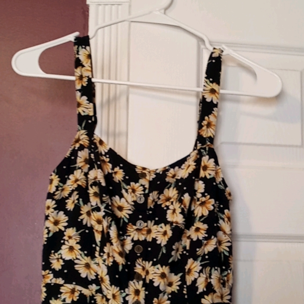 Sunflower capri jumpsuit